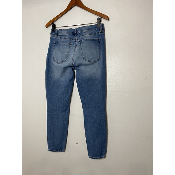 Loft Womens 6 Modern Skinny Ankle Stretch Patchwork Jeans Pants - Picture 9 of 11